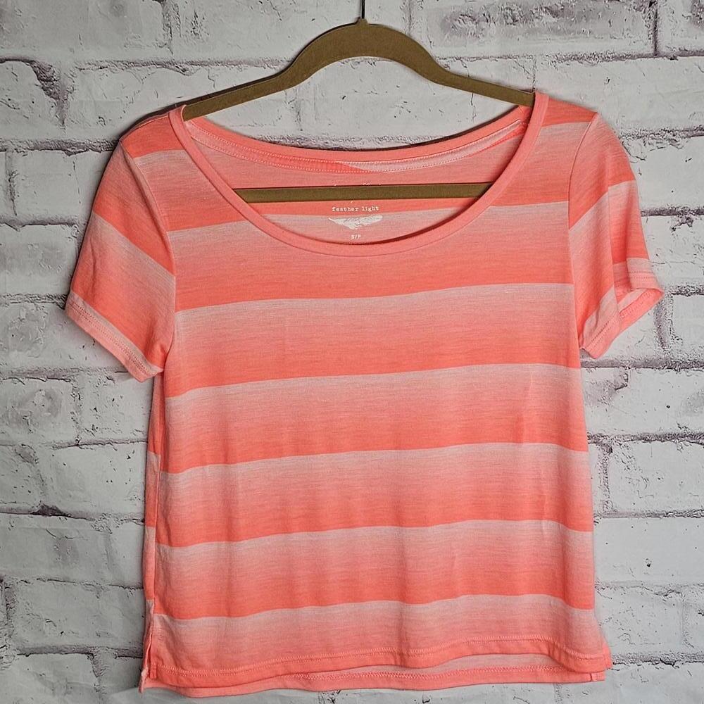 American Eagle Feather Light Orange Striped T